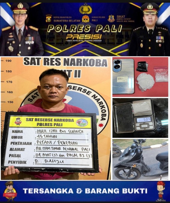 Jalan PT EPI Pali Jadi Lokasi Transaksi Sabu, Ini Dilakukan Satnarkoba