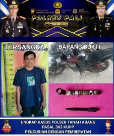 Pencuri Motor di Samping Mushola Tanah Abang Tertangkap