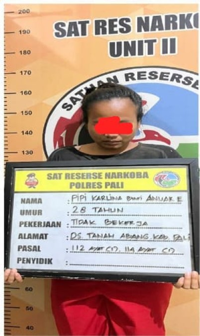 Satnarkoba Polres Pali Bekuk Wanita Pengangguran, Ternyata Memiliki Barang Haram Ini