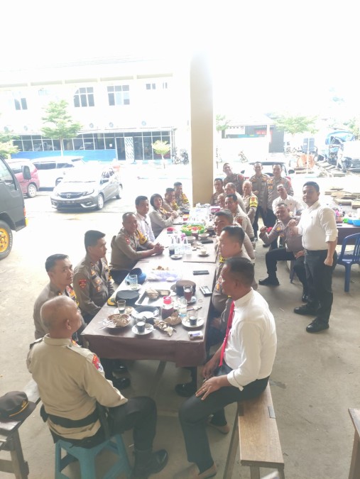 Kapolres PALI,Waka Polres Dan Jajaran PJU Gelar Coffe Morning di Gedung Dalmas