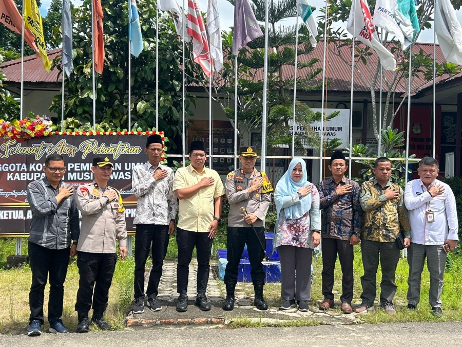 Samakan Persepsi Kawal Pemilu 2024, Kapolres Musi Rawas Silaturahmi dengan Komisioner Baru KPU Kabupaten Mura