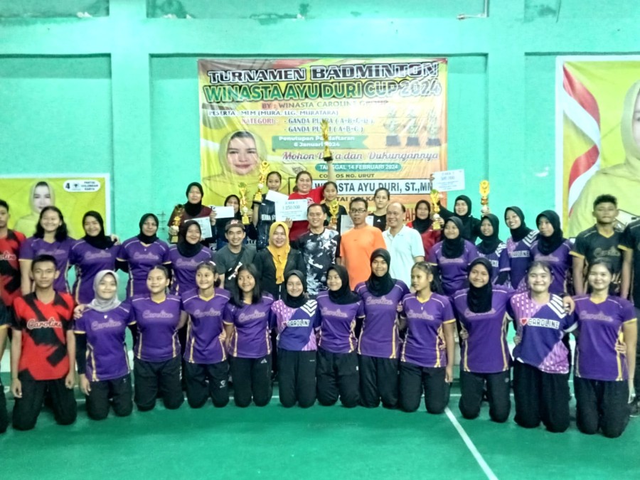 Masyarakat Lubuklinggau Timur Sangat Antusias Menyaksikan Turnamen Badminton Winasta Cup 2024, Mantan Wawako Hingga Anggota DPRD Sumsel Beri Dukungan