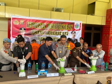 Polres Banyuasin Blender Sabu-sabu, Demi Komitmen Menyelamatkan 20.000 Jiwa
