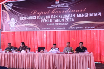 Kapolres Pali Rakor Distribusi Logistik dan Kesiapan Menghadapi Pemilu Tahun 2024