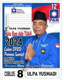 ULPA YUSMADI, Pimpinan Media Hingga Menjadi Caleg DPRD Provinsi Sumsel Dari Partai PAN