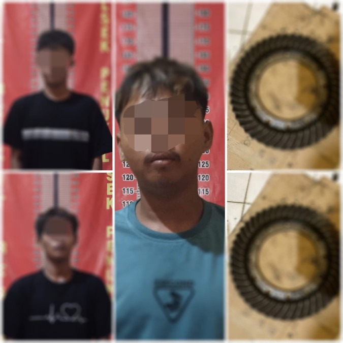 Polsek Penukal Abab ‘Gulung’ Tiga Pencuri Gardan Mobil Tronton