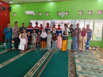 Doa Bersama dan Pembagian Sembako serta Santunan Anak Yatim oleh PT Pertamina EP Prabumulih Field atas Keberhasilan Eksplorasi di Desa Gunung Kemala