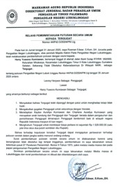 Pemberitahuan Putusan Kepada Tergugat Perkara Nomor 44/ Pdt.G/2024/PN Llg
